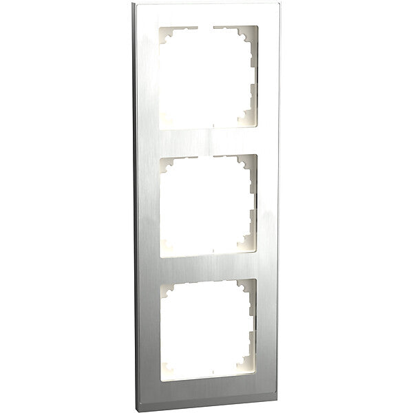 Merten Decor-Rahmen 3-fach Edelstahl/aluminium MEG4030-3646